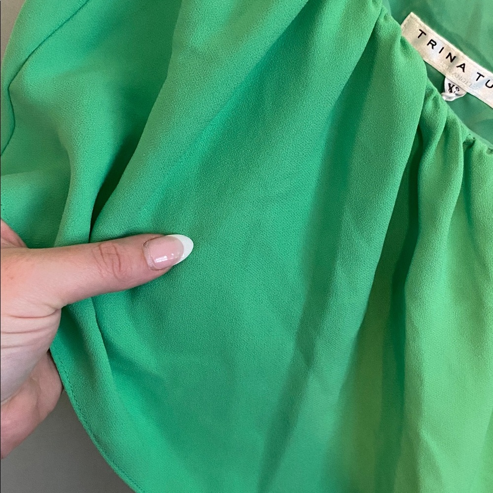 Trina Turk Women’s Green One Shoulder Mini Dress Size XS NWT - Picture 8 of 8
